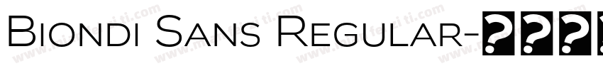 Biondi Sans Regular字体转换